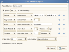 240px-banshee-0110-release-smart-playlists Banshee একটি ওপেনসোর্স গানশোনা ও গান ব্যাবস্থাপনার সফটওয়্যার