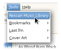 rescan-library Banshee একটি ওপেনসোর্স গানশোনা ও গান ব্যাবস্থাপনার সফটওয়্যার